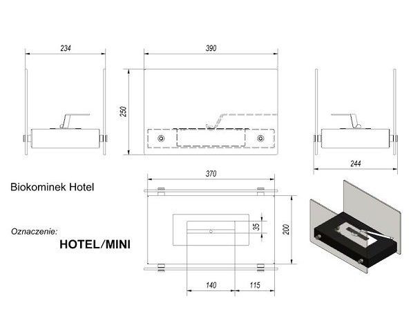 Биокамин Kratki HOTEL MINI белый TUV