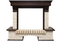 Портал Royal Flame Pierre Luxe угловой - Темный дуб / Сланец бежевый Портал Royal Flame Pierre Luxe угловой - Темный дуб / Сланец бежевый