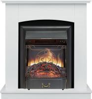 Каминокомплект Barcelona SFT (Разборный) - Белый с очагом Majestic FX Black Каминокомплект Barcelona SFT (Разборный) - Белый с очагом Majestic FX Black