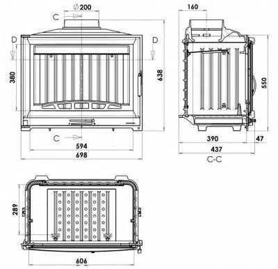 Топка CHAZELLES SOLO D70V Топка CHAZELLES SOLO D70V