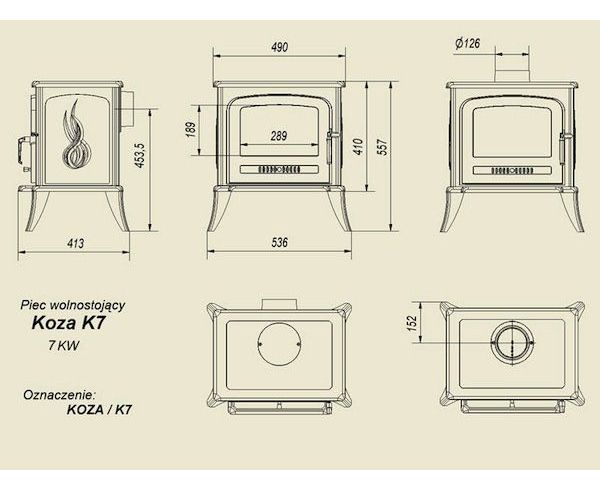 Печь Kratki Koza/K7 термостат Печь Kratki Koza/K7 термостат