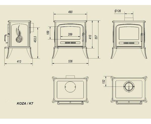 Печь Kratki Koza K7 Печь Kratki Koza K7