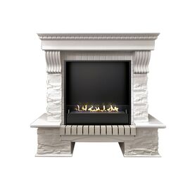 Биокамин Firezo Pierre luxe Угловой белый сланец белый Биокамин Firezo Pierre luxe Угловой белый сланец белый