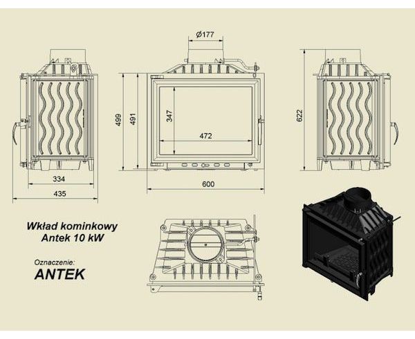 Топка Kratki ANTEK/180 Топка Kratki ANTEK/180