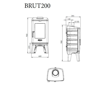 Печь Dovre Brut 200