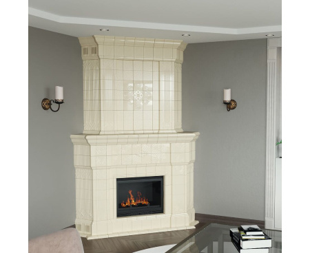 Камин Ceramica Ар Деко угловой прямое стекло