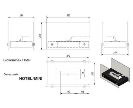 Биокамин Kratki HOTEL MINI белый TUV
