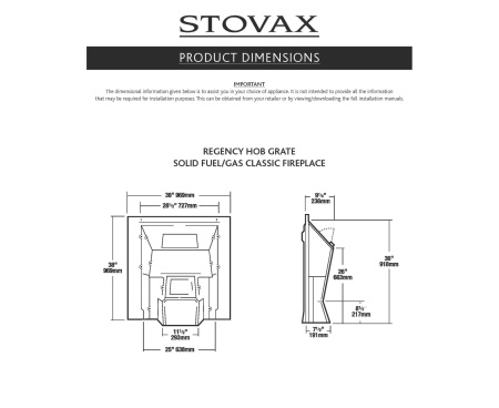 Топка STOVAX Regency Hob Grate Insert