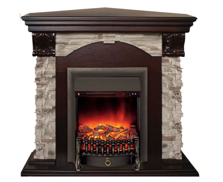 Камин RealFlame Dublin Rock Corner AO с Fobos Lux BL S