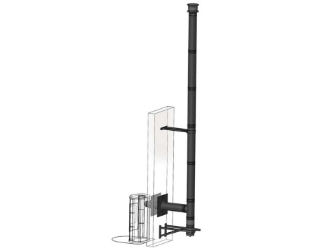 Дымоход Schiedel Permeter комплект Permeter (через улицу) д.150 мм, 5 м