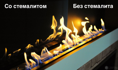 Биокамин ZeFire Orion 900 со стемалитом и стеклом