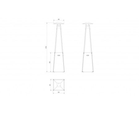Газовый нагреватель Kratki UMBRELLA/BS/C/G31/37MBAR/S без стоек