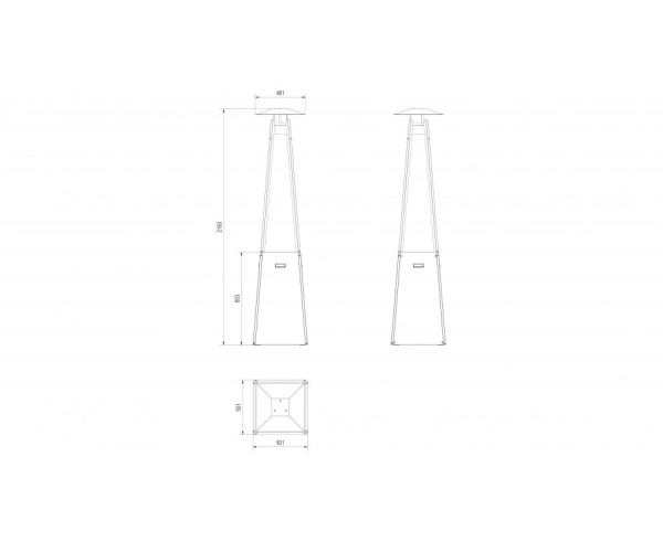 Газовый нагреватель Kratki UMBRELLA/C/G31/37MBAR/S Газовый нагреватель Kratki UMBRELLA/C/G31/37MBAR/S