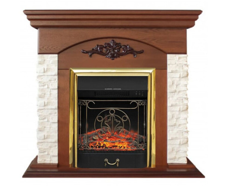 Камин RealFlame NEAPOLIS NT с Majestic Lux Brass