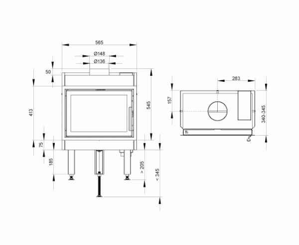 Топка Nordpeis N-20F Exclusive черная Топка Nordpeis N-20F Exclusive черная