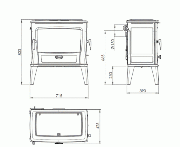 Печь Dovre Tai55WD Печь Dovre Tai55WD