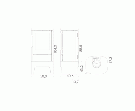 Печь HWAM 4520c на высоком подиуме