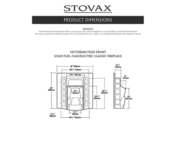 Топка STOVAX Victorian Tiled Insert Топка STOVAX Victorian Tiled Insert