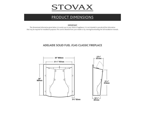 Топка STOVAX Adelaide Insert Топка STOVAX Adelaide Insert