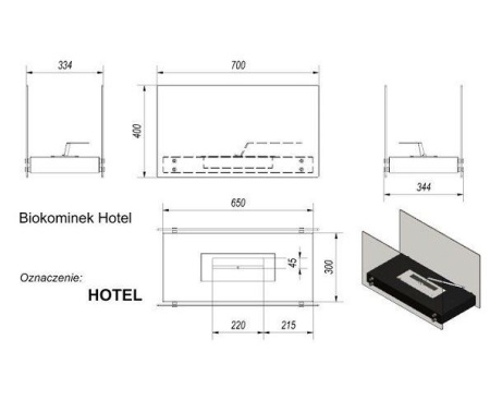 Биокамин Kratki HOTEL белый TUV