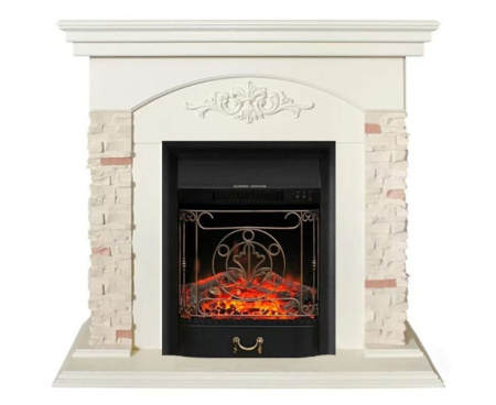 Камин RealFlame NEAPOLIS WT с Majestic Lux Black