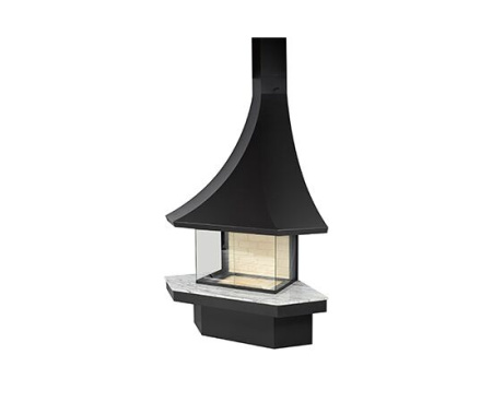 Камин Fireplace 23 угловой с остеклением