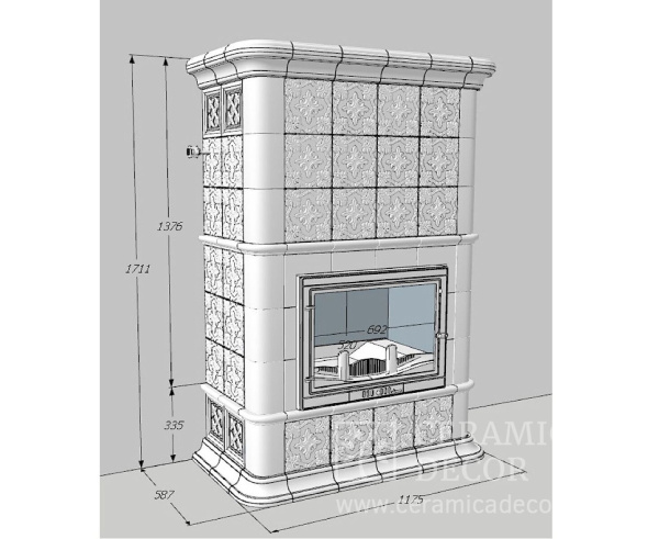Камин Ceramica Элеганс Лесной туман Камин Ceramica Элеганс Лесной туман