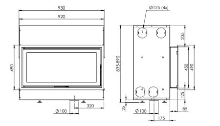 Топка Dovre VISTA 902C