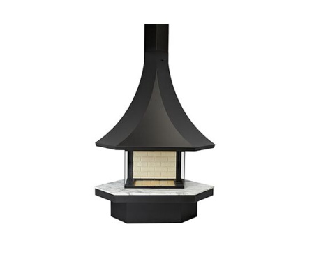 Камин Fireplace 23 угловой с остеклением