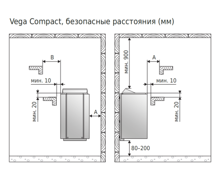 Печь для бани Harvia Vega Compact BC23 Steel